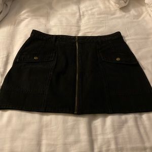 Black jean skirt